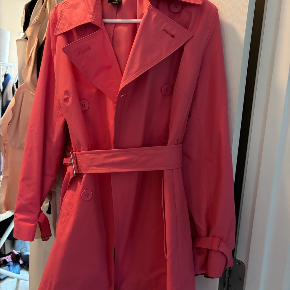 Style & Co. Vibrant Pink Trench Coat